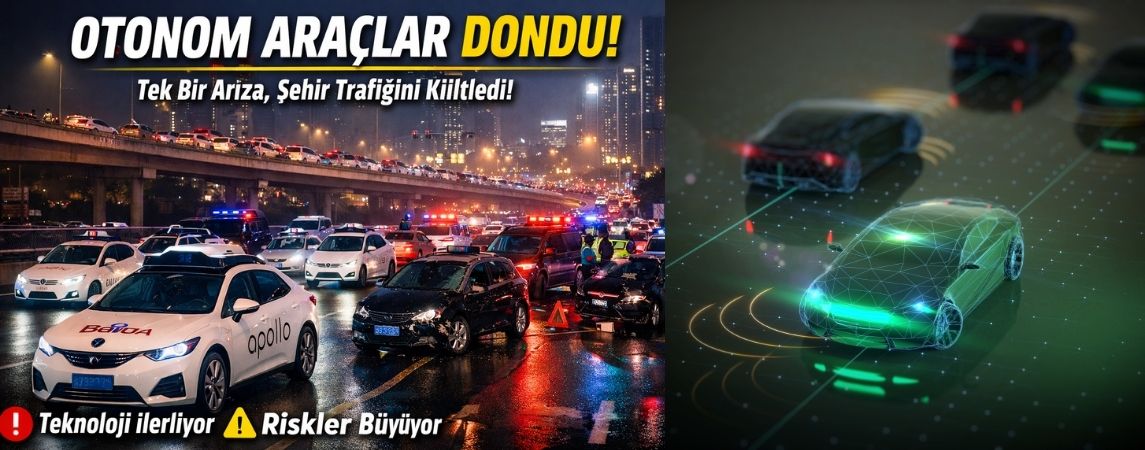 Çin’de Donan Araçlar Teknolojinin Kırılganlığını Ortaya Koydu